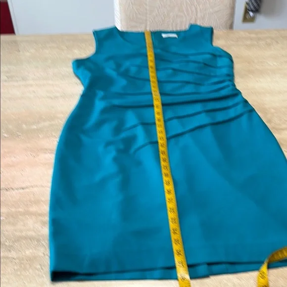 NWOT Calvin Klein Elegant Blue Sleeveless Dress - Picture 11 of 16
